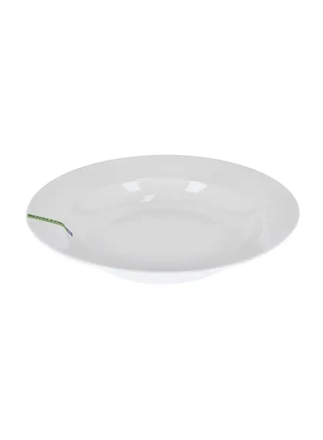 Royalford Porcelain Magnesia Deep Plate White 9inch