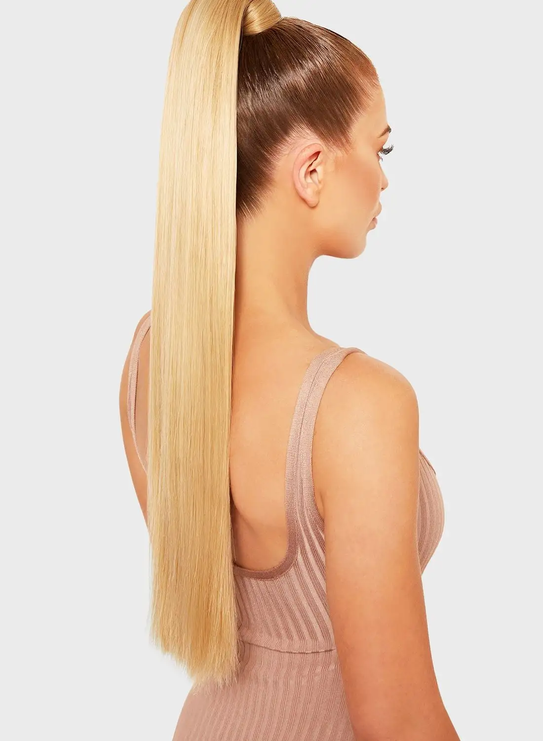 LullaBellz Grande 26 Inch Straight Wraparound Pony - Light Blonde