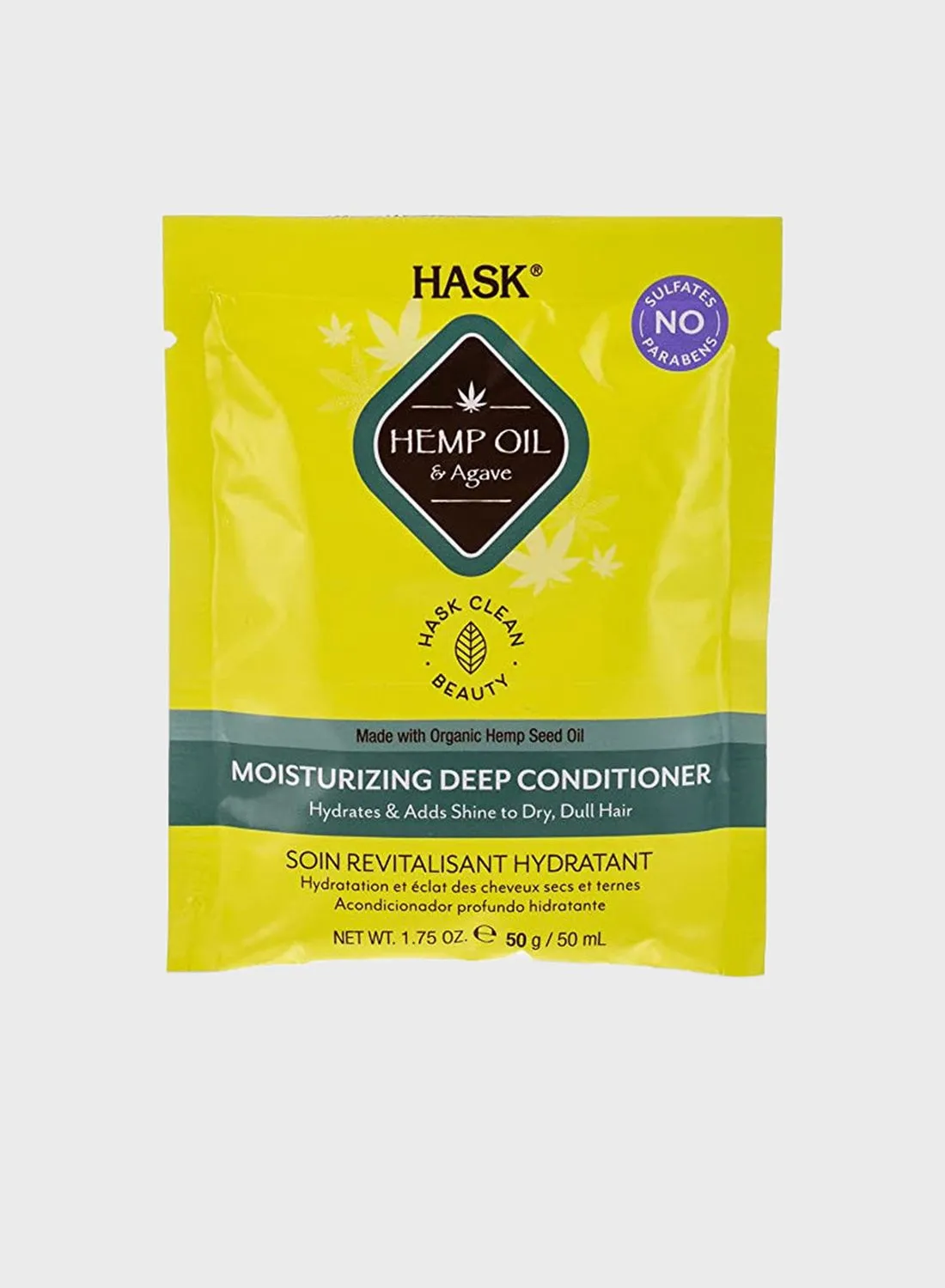 HASK Hemp Oil & Agave Moisturizing Deep Conditioner 50G