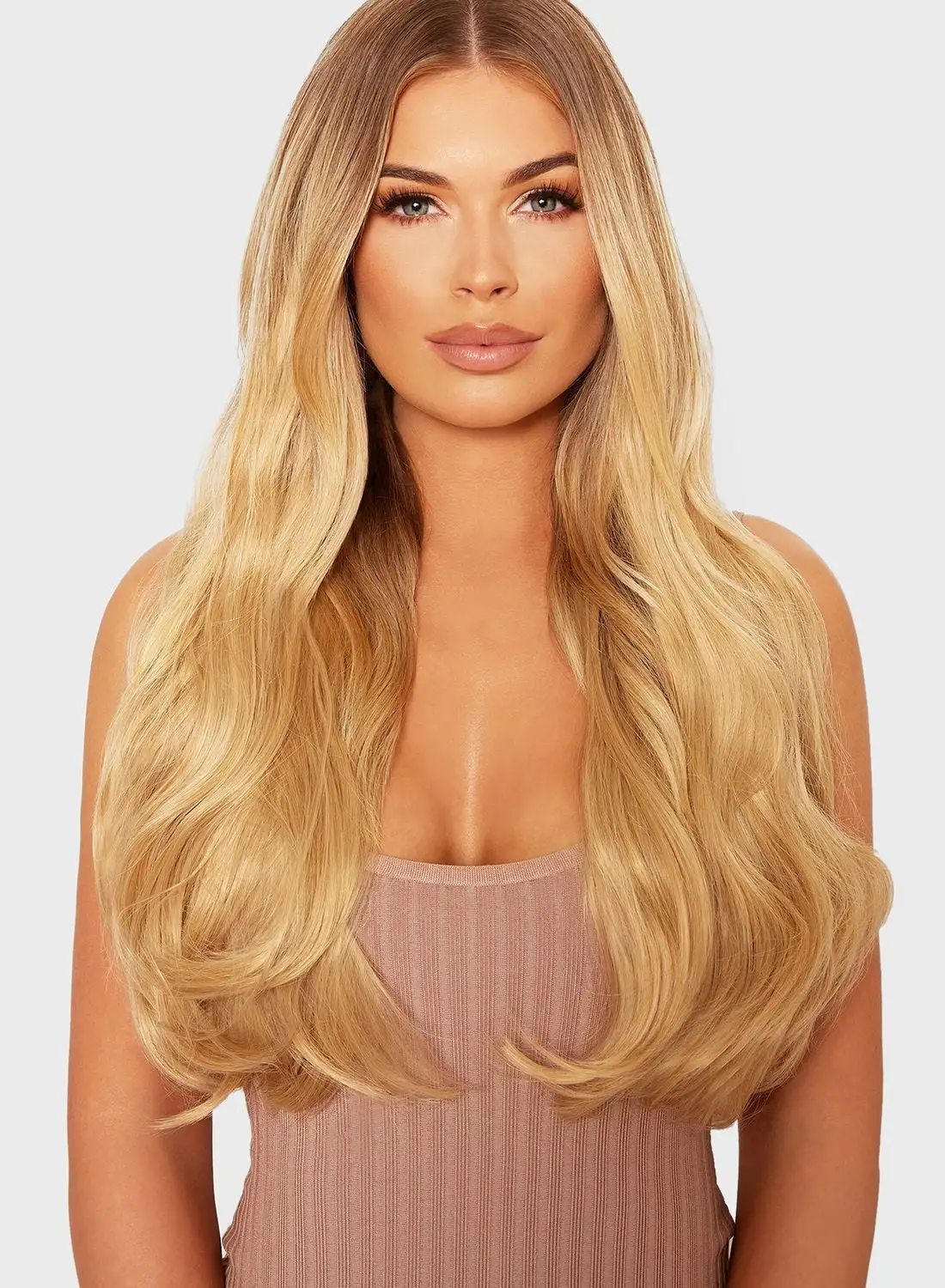 LullaBellz Blowdry 22 Inch 5 Piece Clip In Extensions - Light Blonde