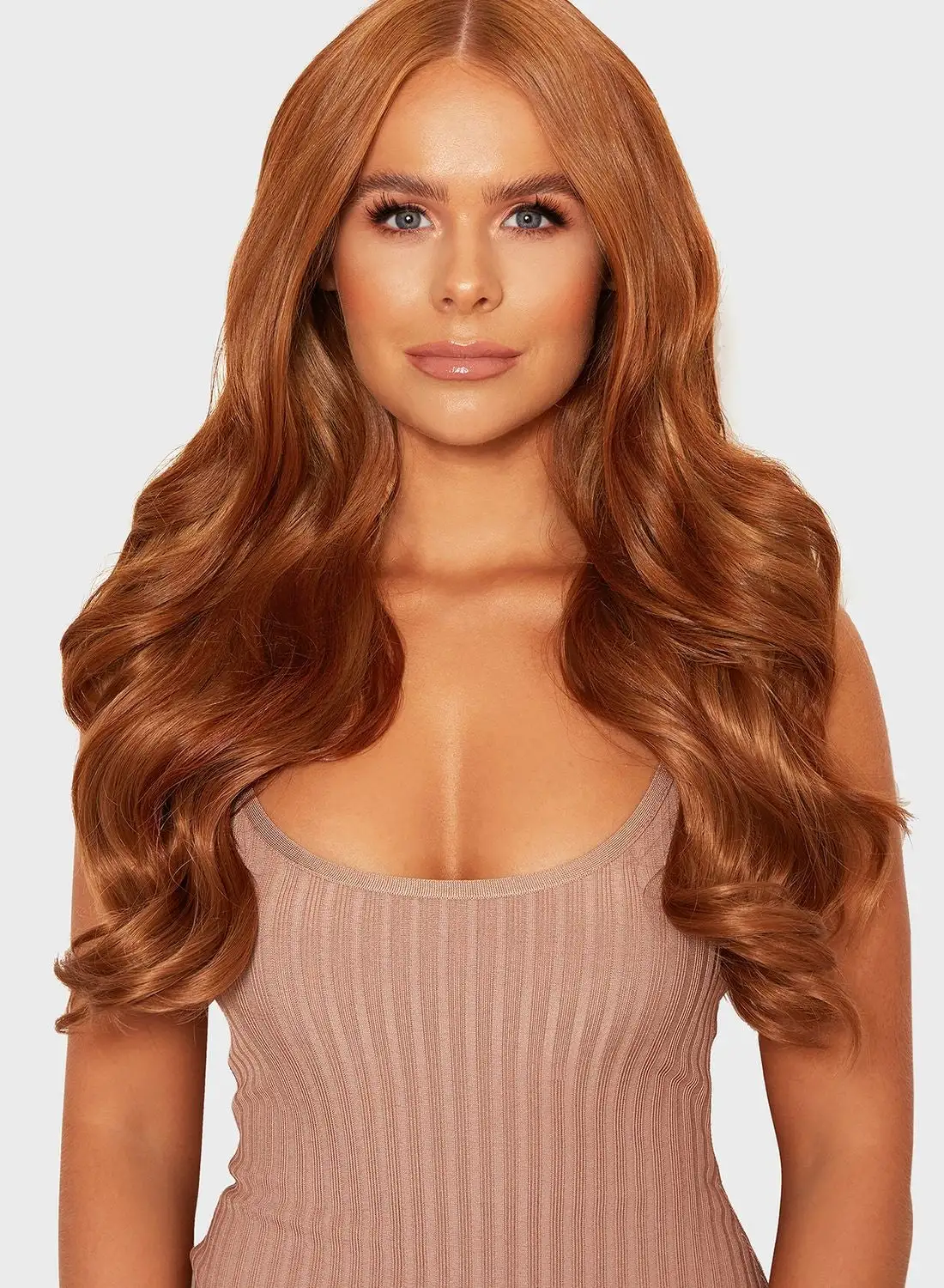 LullaBellz Natural Wavy 22 Inch 5 Piece Clip In Extensions - Mix Auburn