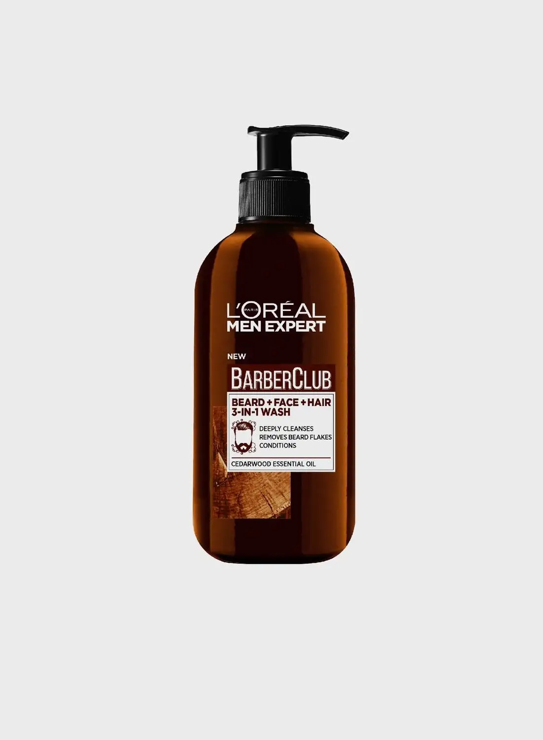 Barber Club L'Oreal Men Expert 3-in-1 Beard Hair & Face Wash