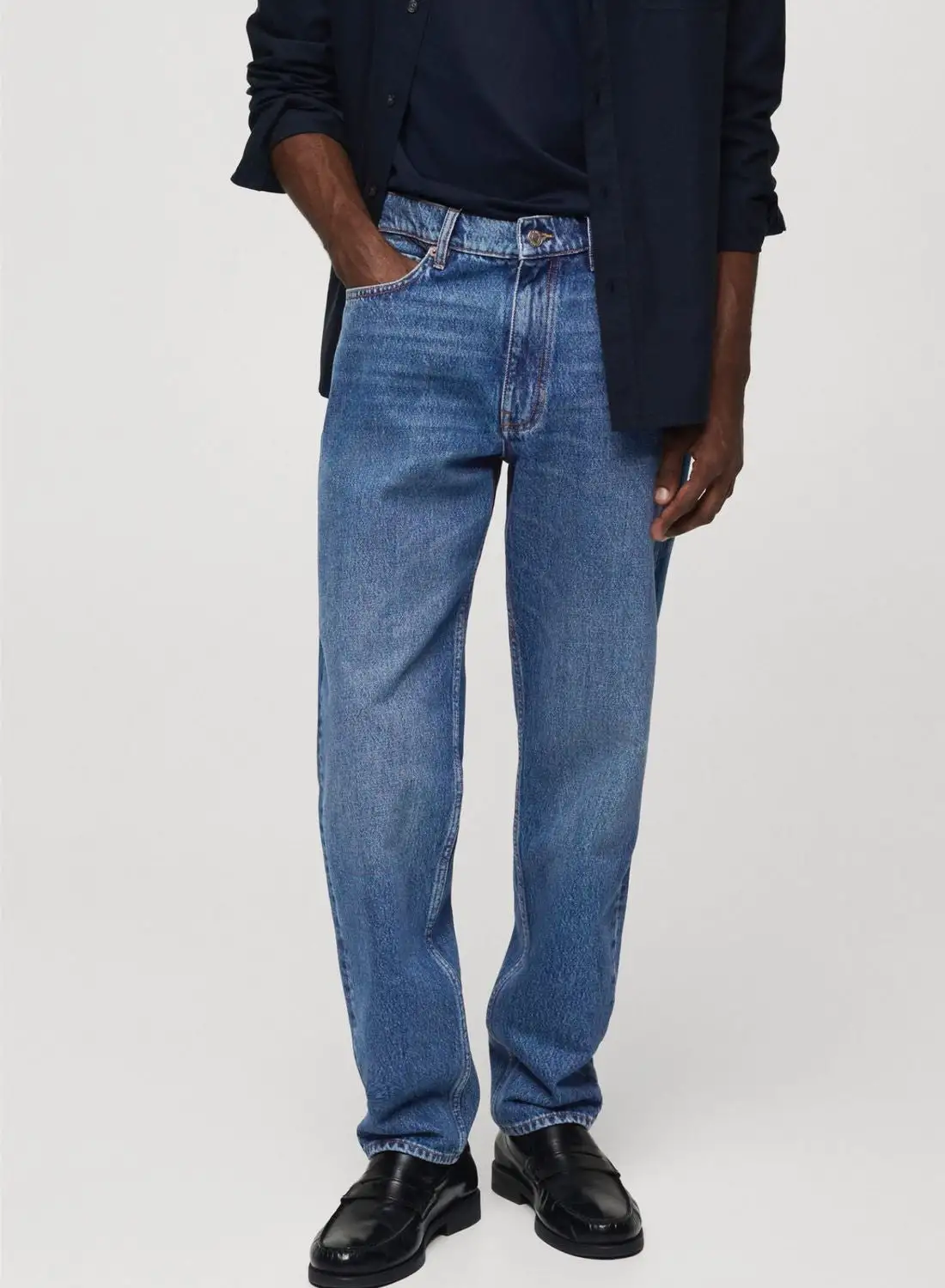 Mango Man Mid Wash Light Wash Jeans