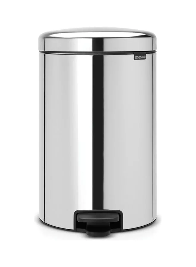 brabantia Pedal Bin Newicon With Plastic Inner Bucket Brilliant Steel 20Liters