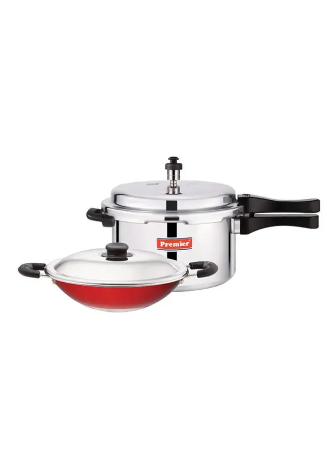 Premier PREMIER COMPO PACK ALUMINIUM PRESSURE COOKER (5LTRS + N.S. APPAMPAN 20 CM) SG -534