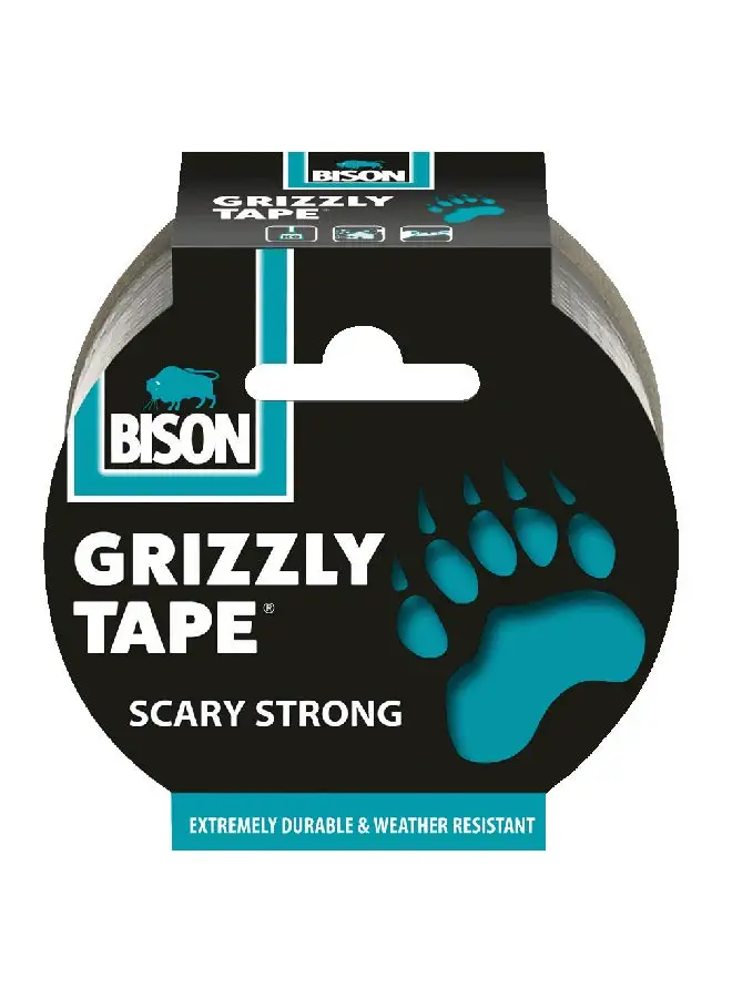 Bison Grizzly Adhesive Tape Silver 10meter