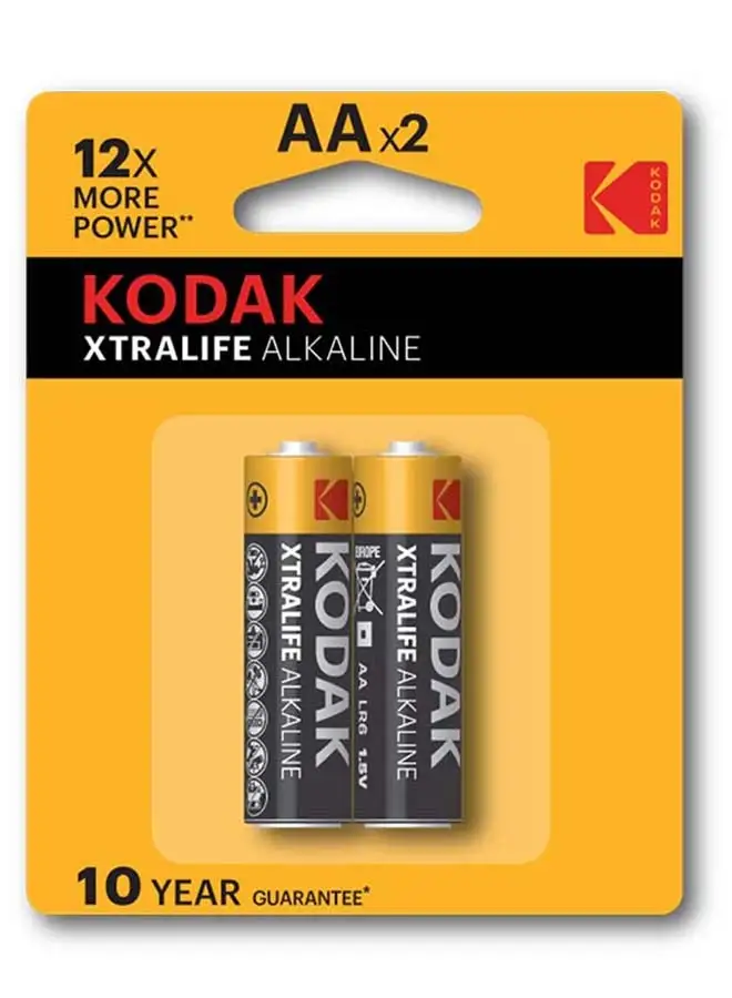 Kodak Kodak Xtralife Alkaline AA Batteries - 2 Pcs