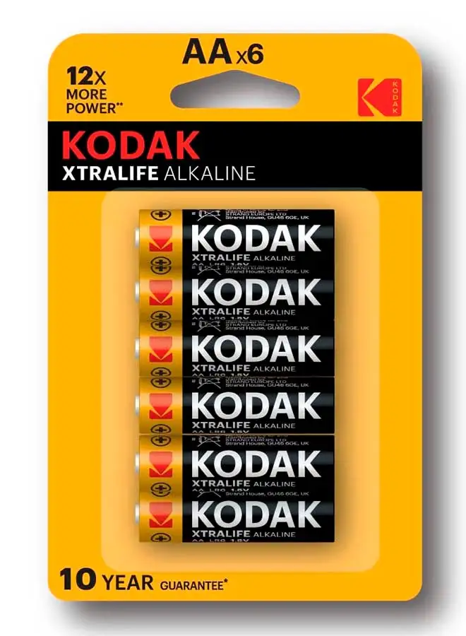 Kodak Kodak Xtralife Alkaline AA Batteries - 6 Pcs