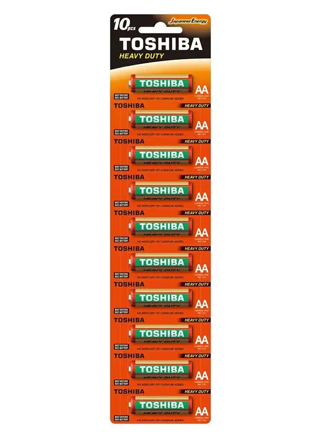 Toshiba Toshiba Heavy Duty AA 10 Pcs Battery Pack