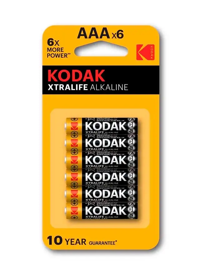 Kodak Kodak Xtralife Alkaline AAA Batteries - 6 Pcs