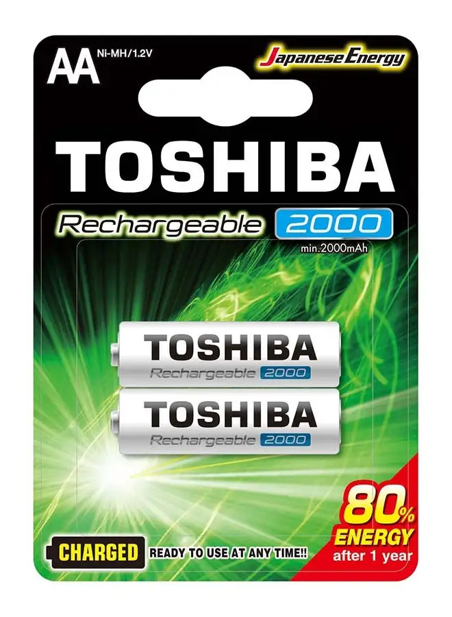 Toshiba Toshiba Rechargeable 2000 mAh AA - 2 Pack