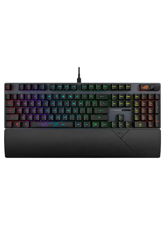 ASUS ASUS ROG Strix Scope II RX Gaming Keyboard, IP57, Dampening Foam, Pre-lubed ROG RX Red Optical Switches, PBT Keycaps, multi-function controls, Xbox Game Bar function hotkeys, RGB-Black