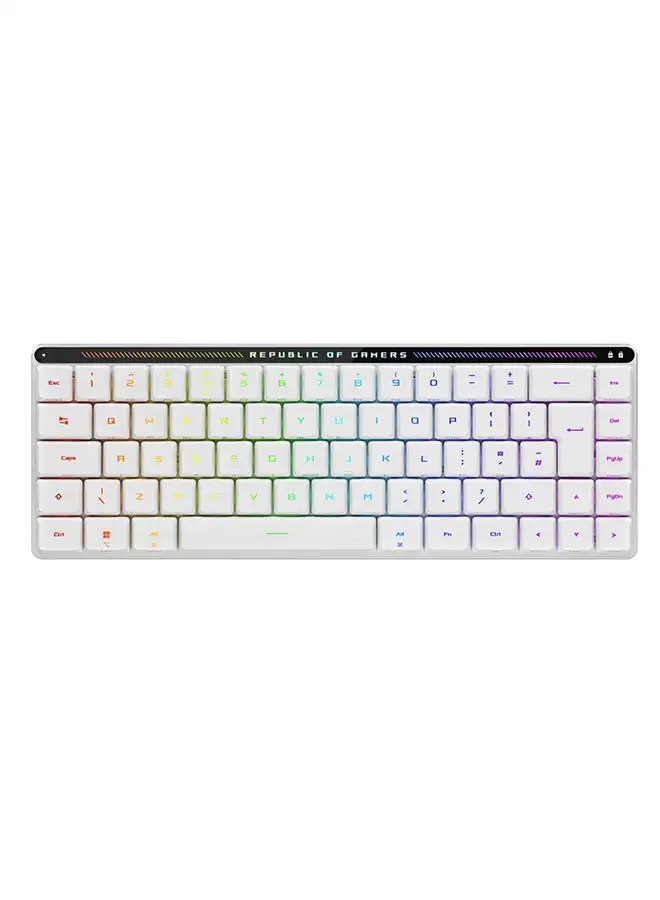 ASUS ASUS ROG Falchion Ace 65% RGB Compact Gaming Mechanical Keyboard, Lubed ROG NX Red Switches & Switch Stabilizers, Sound-Dampening Foam, PBT Keycaps, Wired with KVM, Three Angles, Cover Case-White