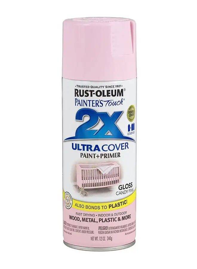 RUST-OLEUM Rust-OlEUm 249119 Painter'S Touch 2X Ultra Cover, 12 Ounce (Pack Of 1), Gloss Candy Pink