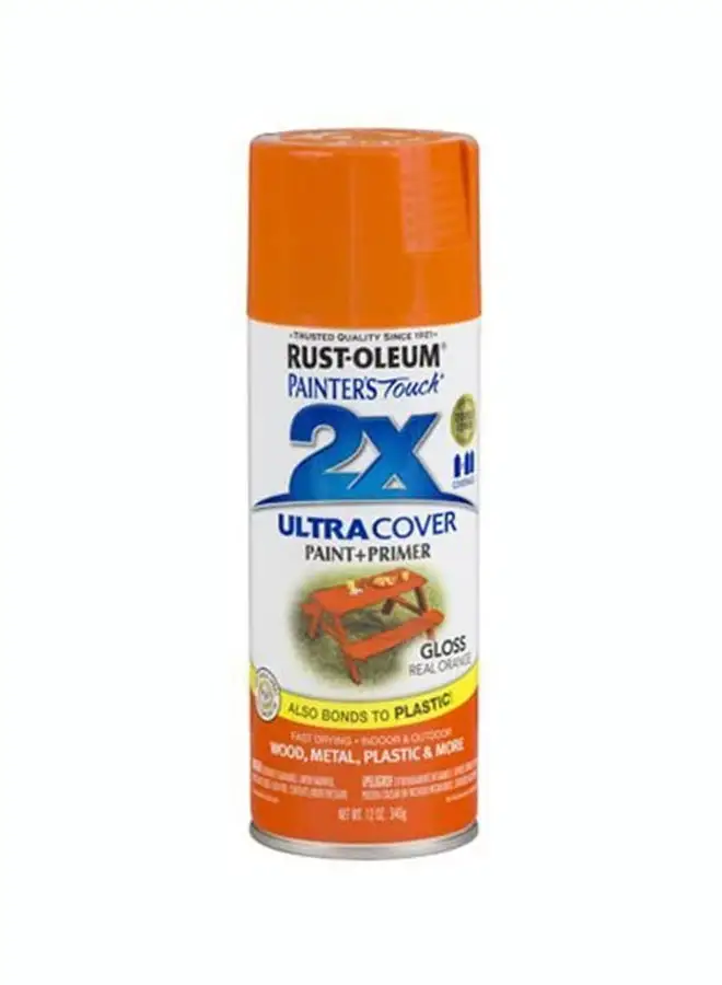 RUST-OLEUM Rust-Oleum Painter's Touch 2X Ultra Cover Gloss Real Orange Spray Paint - 249095 Real Orange