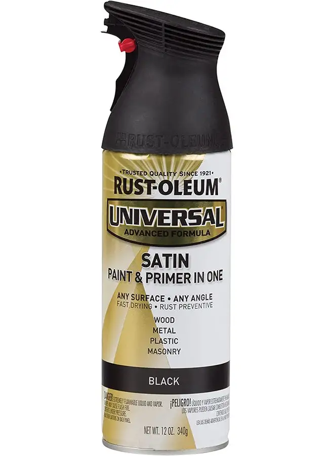 RUST-OLEUM Rust-Oleum 245197 Universal All Surface Spray Paint, 12 oz, Satin Black