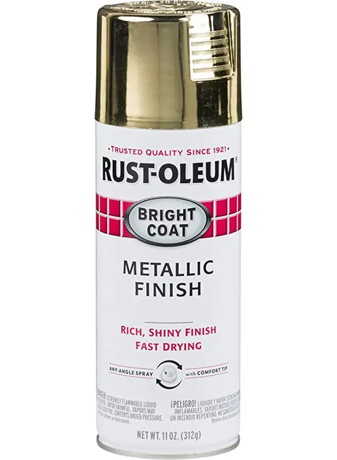 RUST-OLEUM يوقف الصدأ بطبقة نهائية معدنية لامعة باللون الذهبي