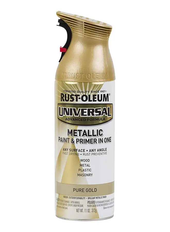 طلاء بخاخ معدني عالمي من RUST-OLEUM باللون الذهبي الخالص