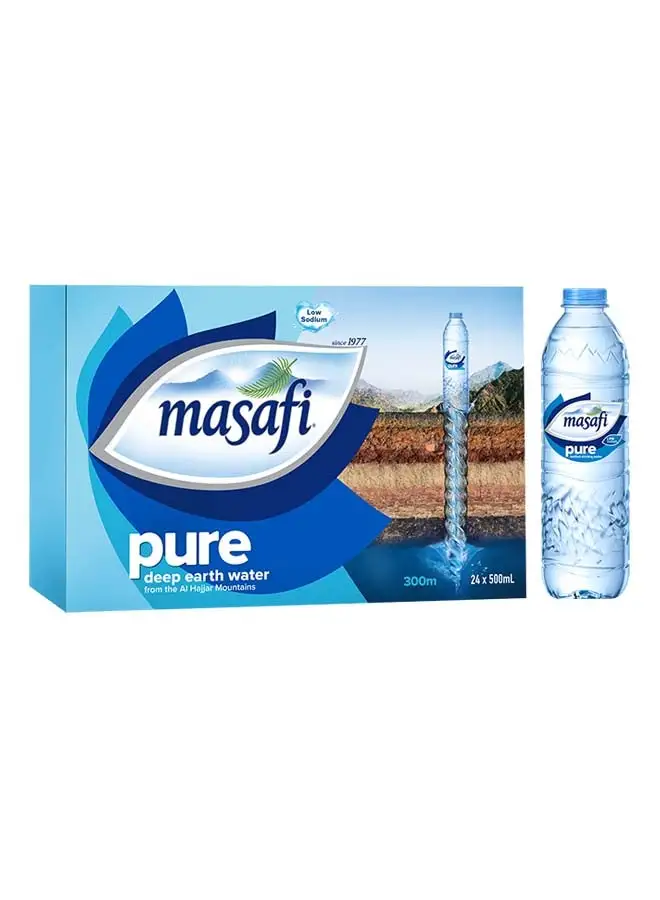 Masafi Pure Low Sodium Natural Water 500ml Pack of 24