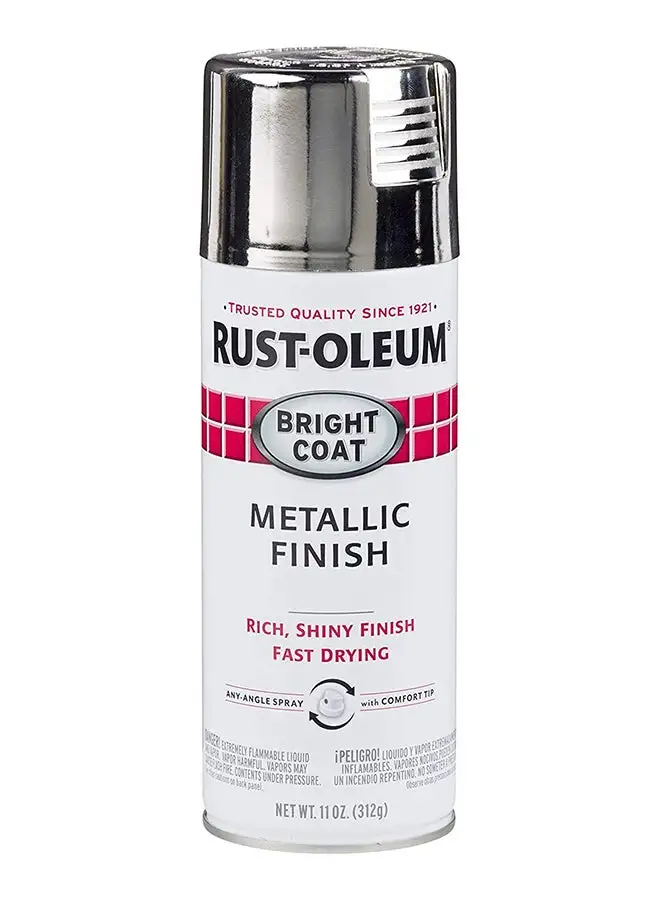 RUST-OLEUM يوقف الصدأ بطبقة لامعة ذات لمسة نهائية معدنية من الكروم اللامع