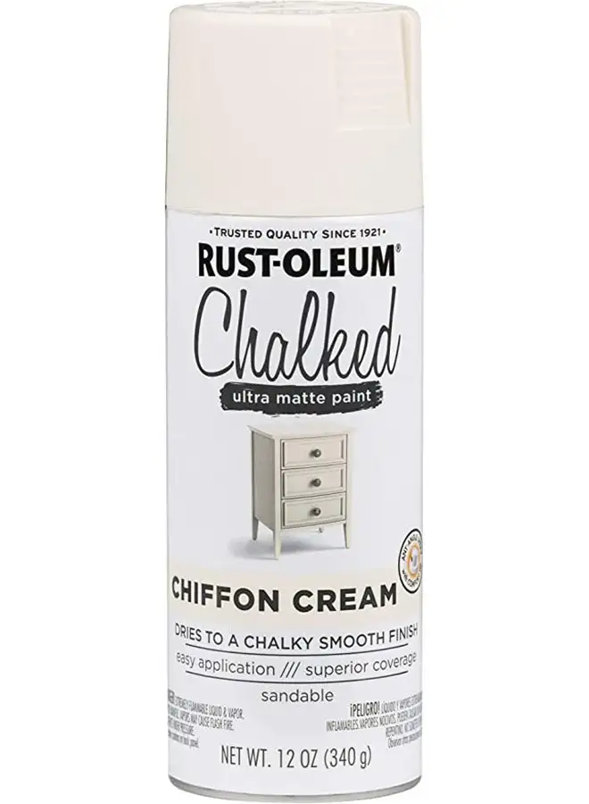 RUST-OLEUM Chalked Ultra Matte Paint Chiffon Cream 340grams