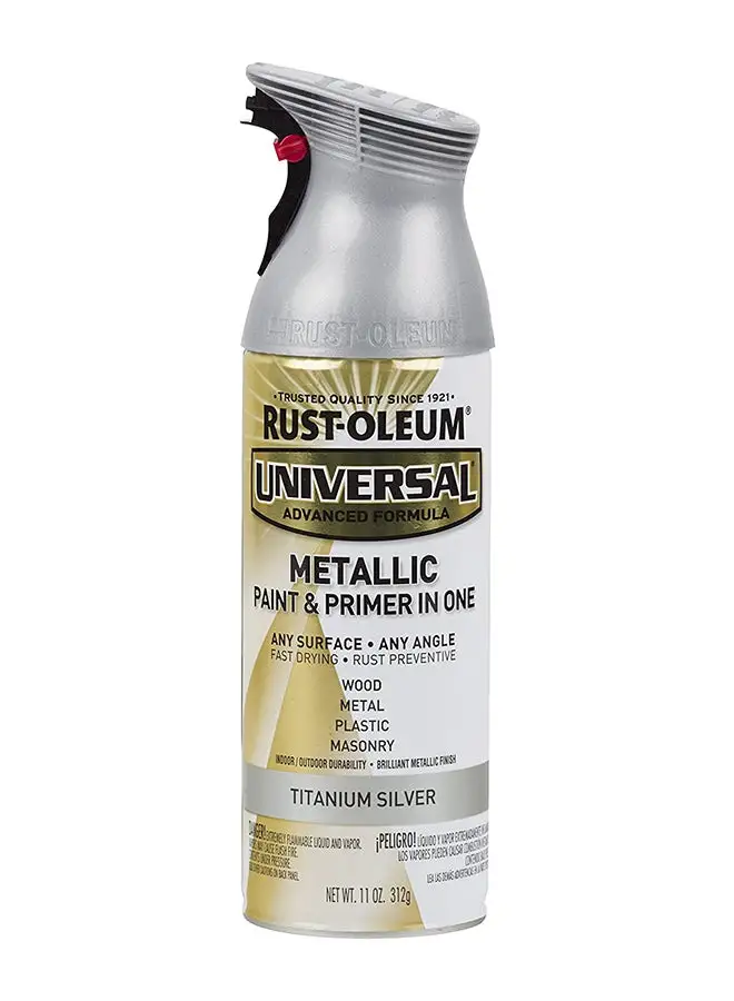 طلاء معدني عالمي من RUST-OLEUM وطلاء تمهيدي من التيتانيوم الفضي