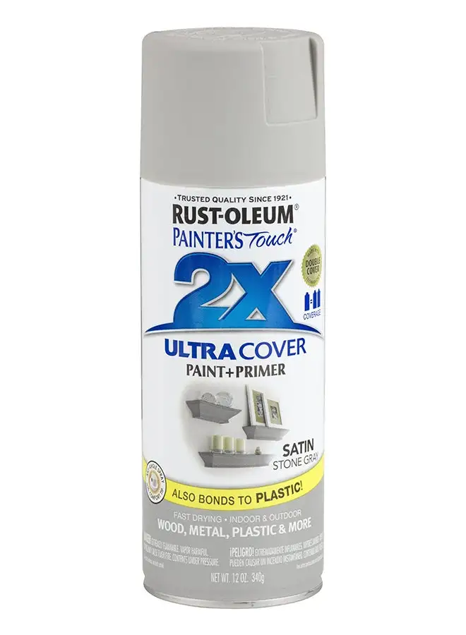 RUST-OLEUM Painter'S Touch 2X Ultra Cover Spray Paint Stone Grey