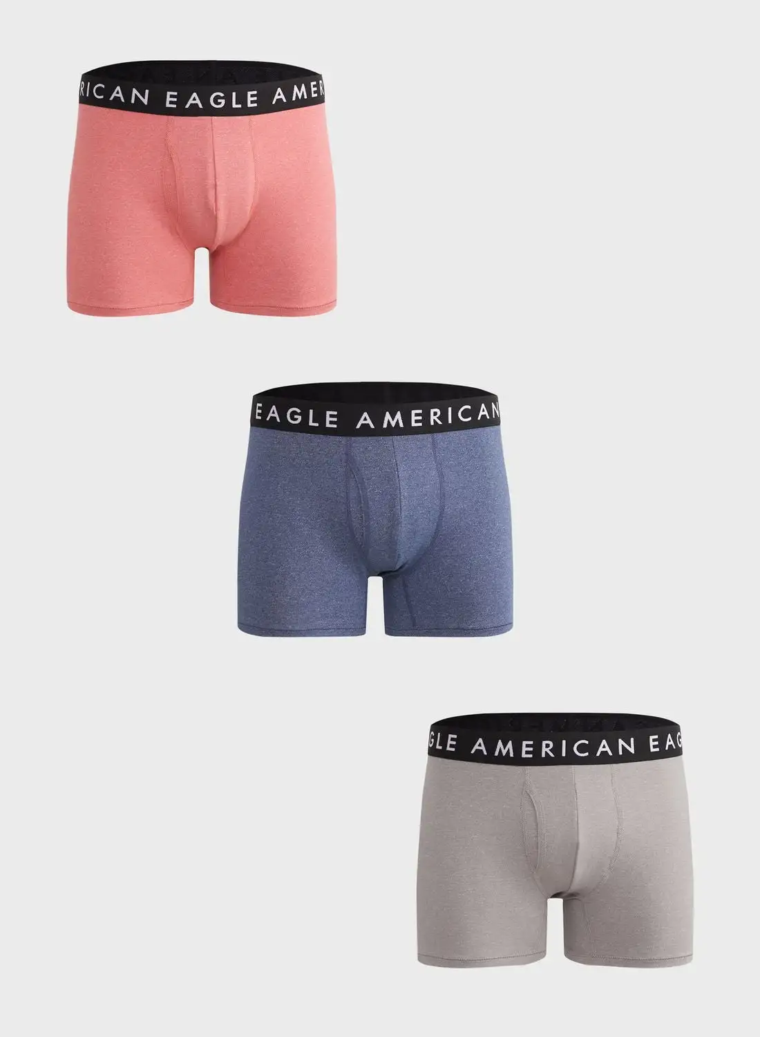 American Eagle 3 Pack Logo Band Trunks