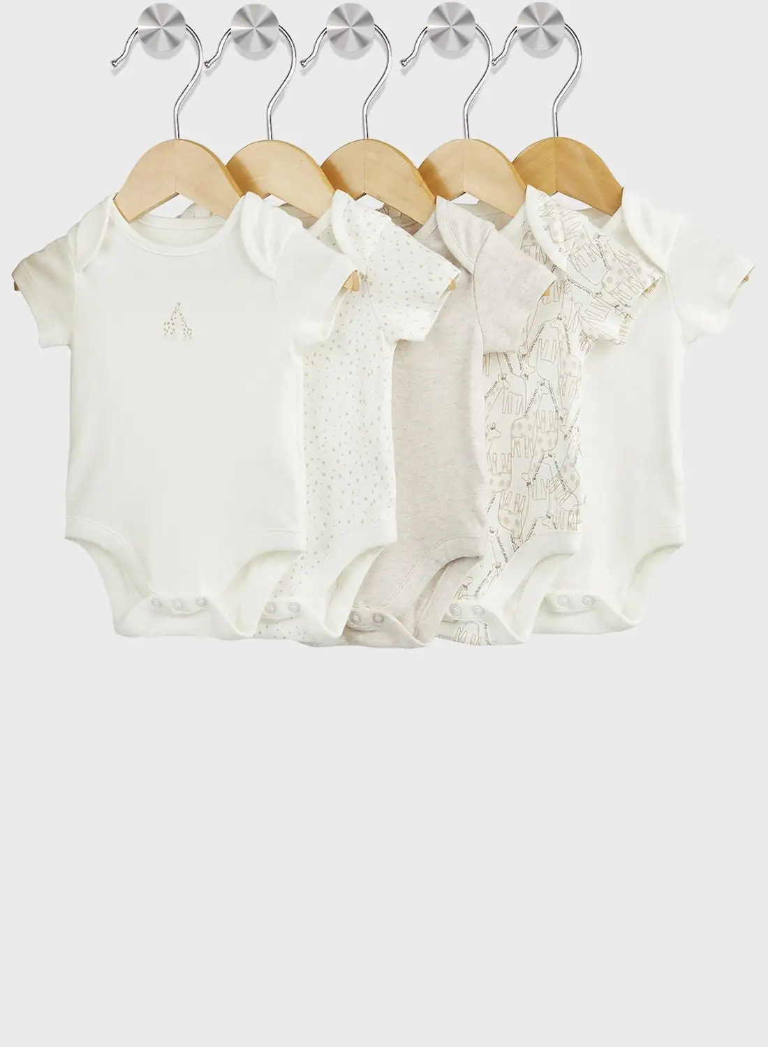 mothercare Kids 5 Pack Printed Bodysuit