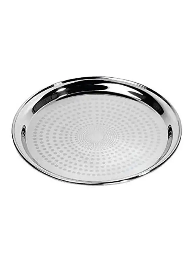 Royalford Round Serving Tray Silver 22inch