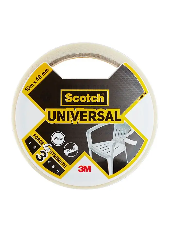 3M Scotch Scotch Universal Duct Tape White 2904, 10m x 48mm. 1 roll/pack