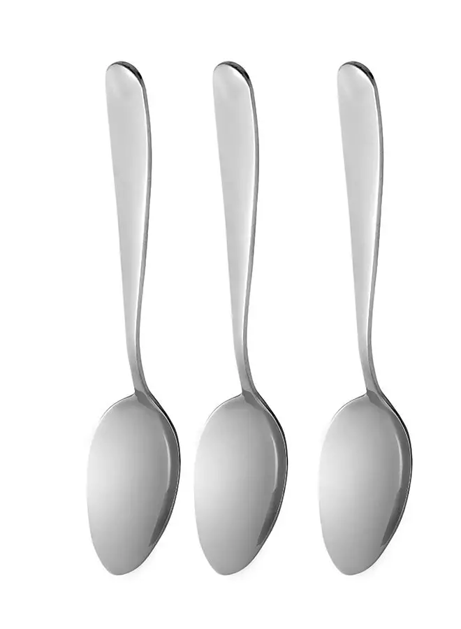 Royalford 3-Piece Table Spoon Set Silver