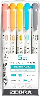 Zebra Pen MILDLINER HIGHLTR DBL FRID 5PK