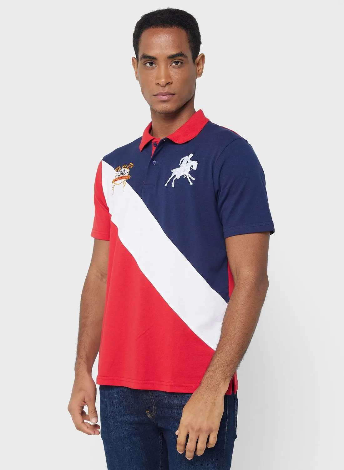 Seventy Five Colourblock Polo Shirt