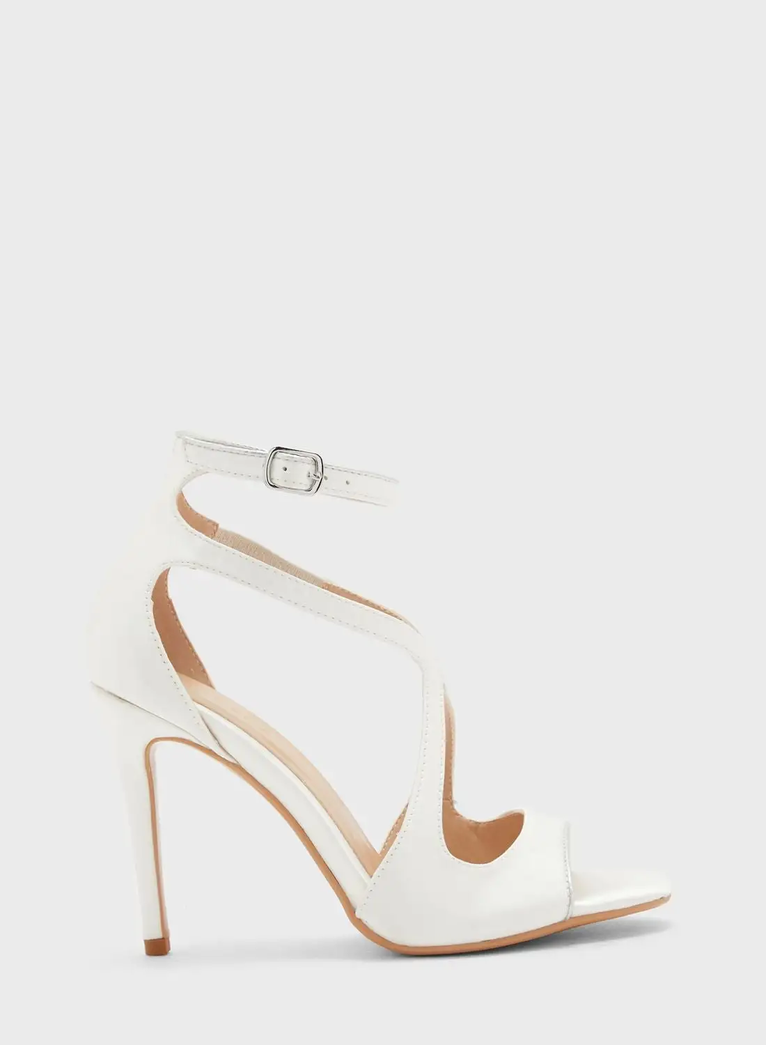 Khizana V Detail Metallic Trim Ankle Strap Sandal