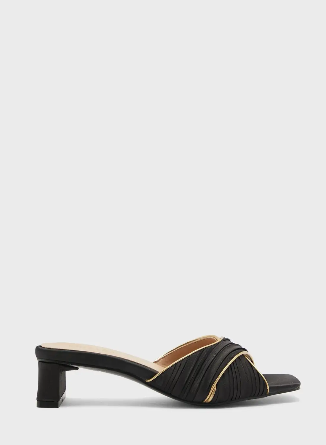 Khizana Metallic Trim Satin Sandal