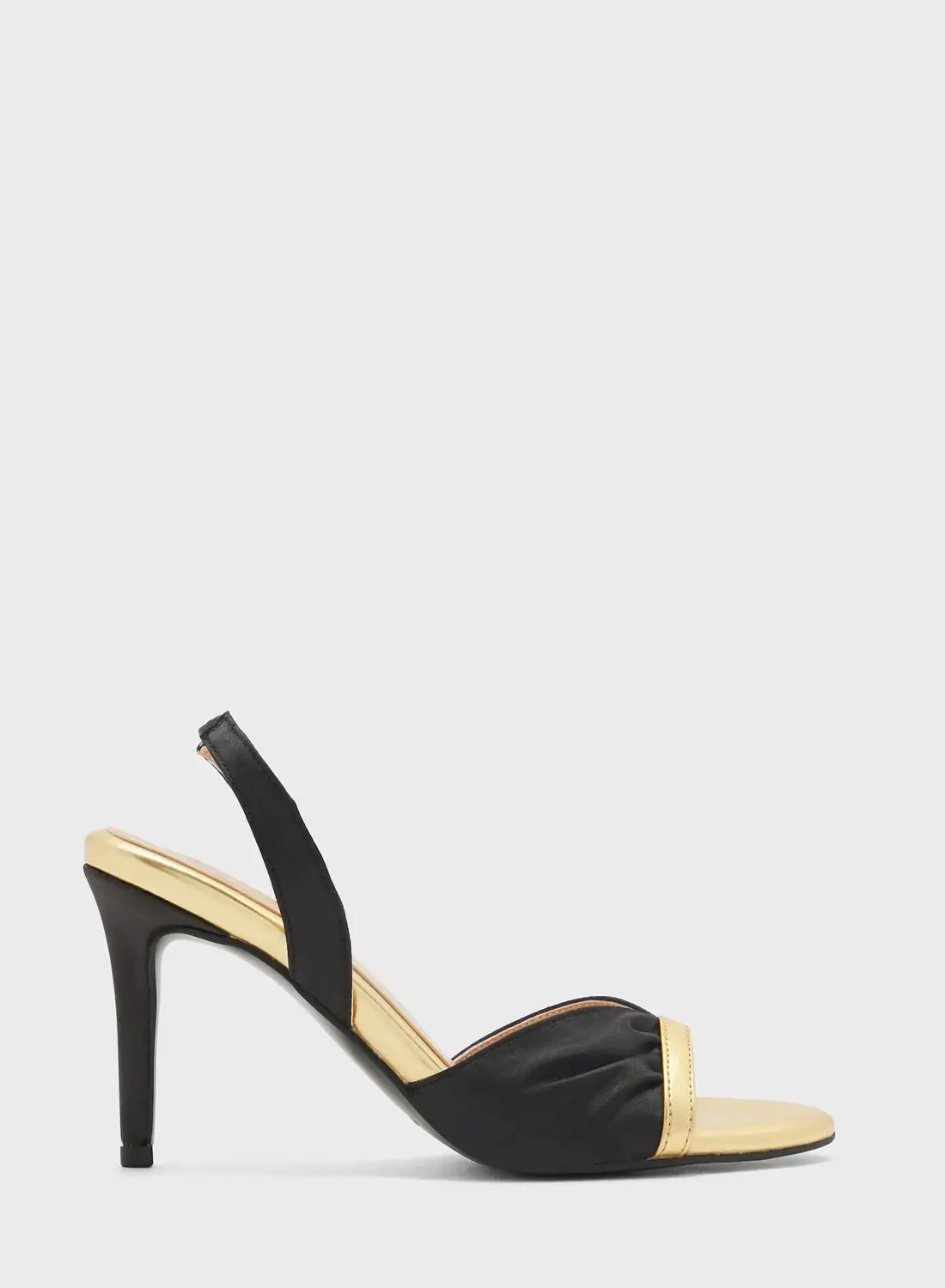 Khizana V Detail Metallic Trim Slingback Sandal