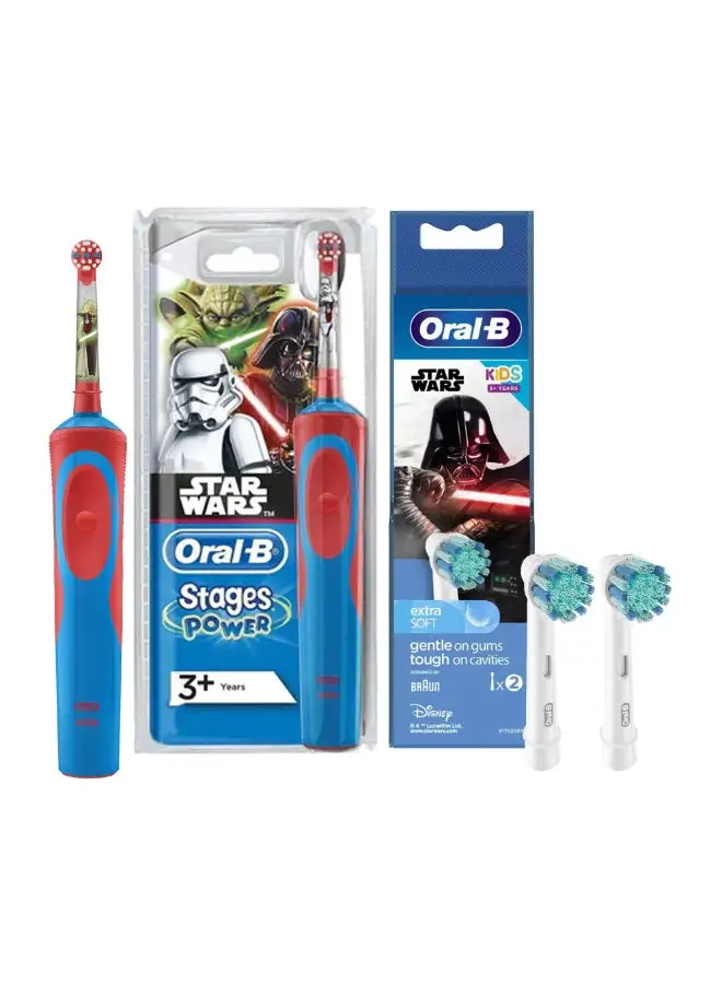 Oral B Vitality D12 Rechargeable Kidstooth Brush Star Wars + Eb 10 2K Kids Brush Head