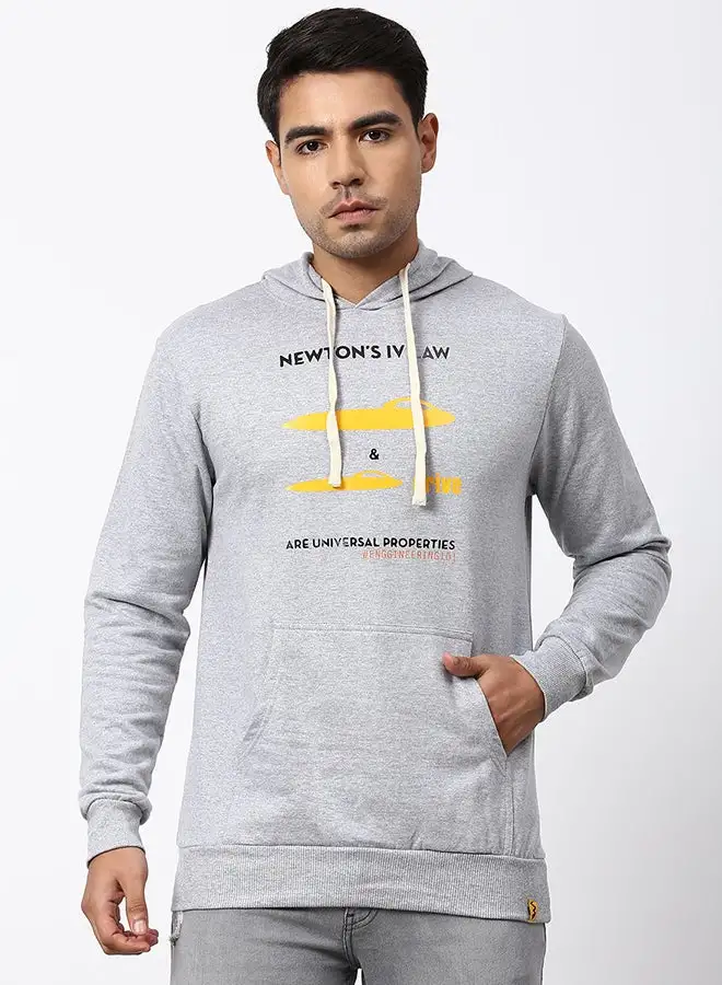 Campus Sutra Stylish Comfortable Hoodie Smoke Grey