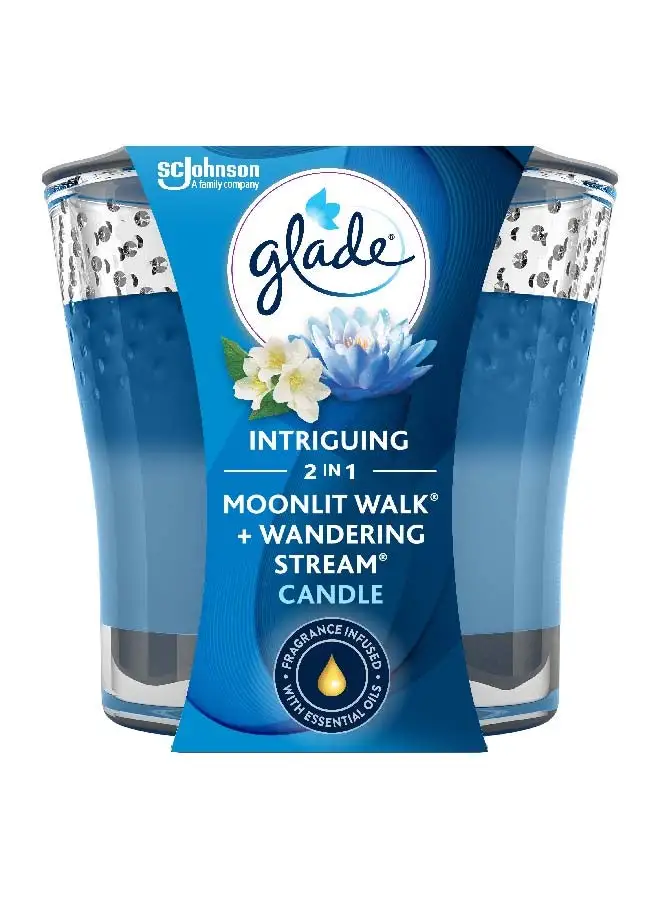 Glade Scented Candle Moonlit Walk Blue 3.4Oz