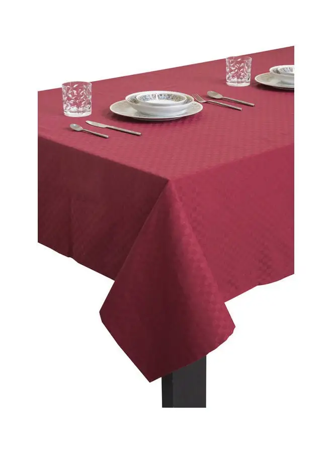 Hotel Linen Klub Dobby Jacquard Table Cover Maroon 140x220cm