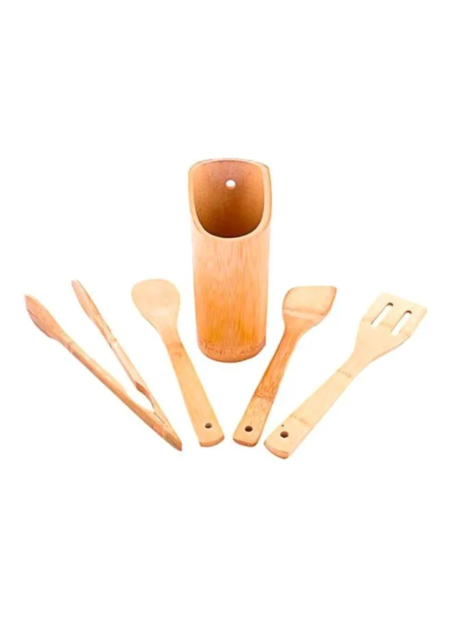 Prestige 5-Piece Bamboo Kitchen Tool Set Brown 10x33.6x10.6cm