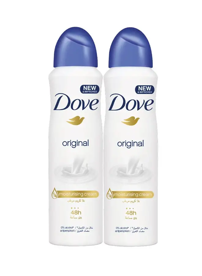 Dove Original Antiperspirant Deodorant 150ml Pack of 2 300ml