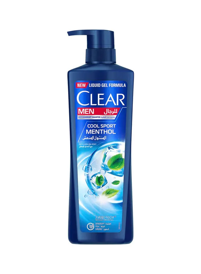 CLEAR Men's Antidandruff Shampoo Provides Intense Cooling Power Cool Sport Menthol For Longerlasting Dandruff Protection And Itchy Scalp Hair Care 700ml