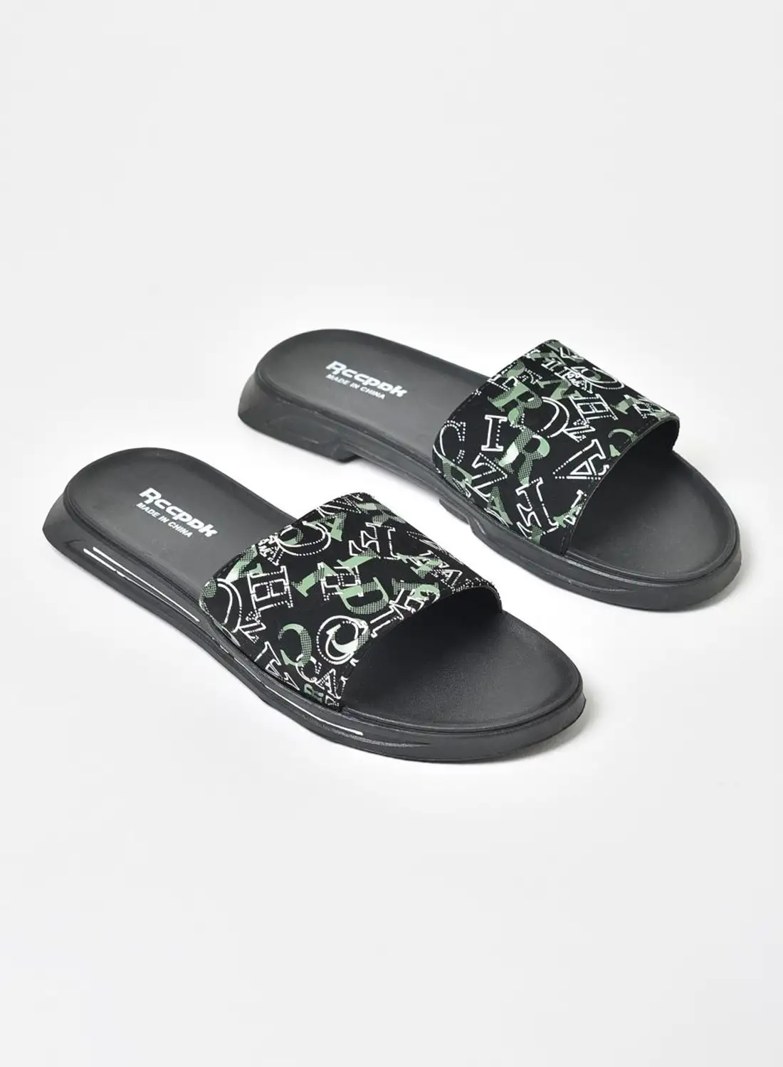 QUWA Regular Slip-On Slides Green/Black