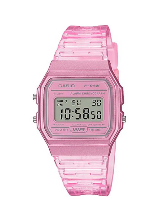 CASIO Women's Youth Digital Watch F-91WS-4DF - 46 mm - Pink