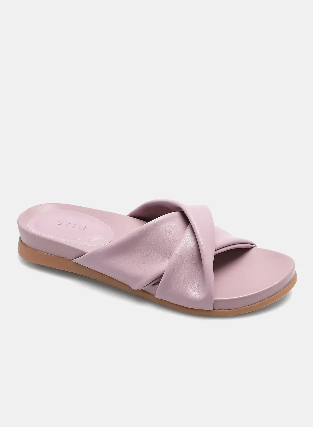 Aila Slip-On Flat Sandals Lilac