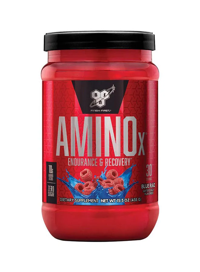 BSN Amino Energy Powder for Endurance And Recovery, Effervesent Instantized Amino Acids, Dietary Supplement - Blue Raz, 435 Grams, 30 Servings