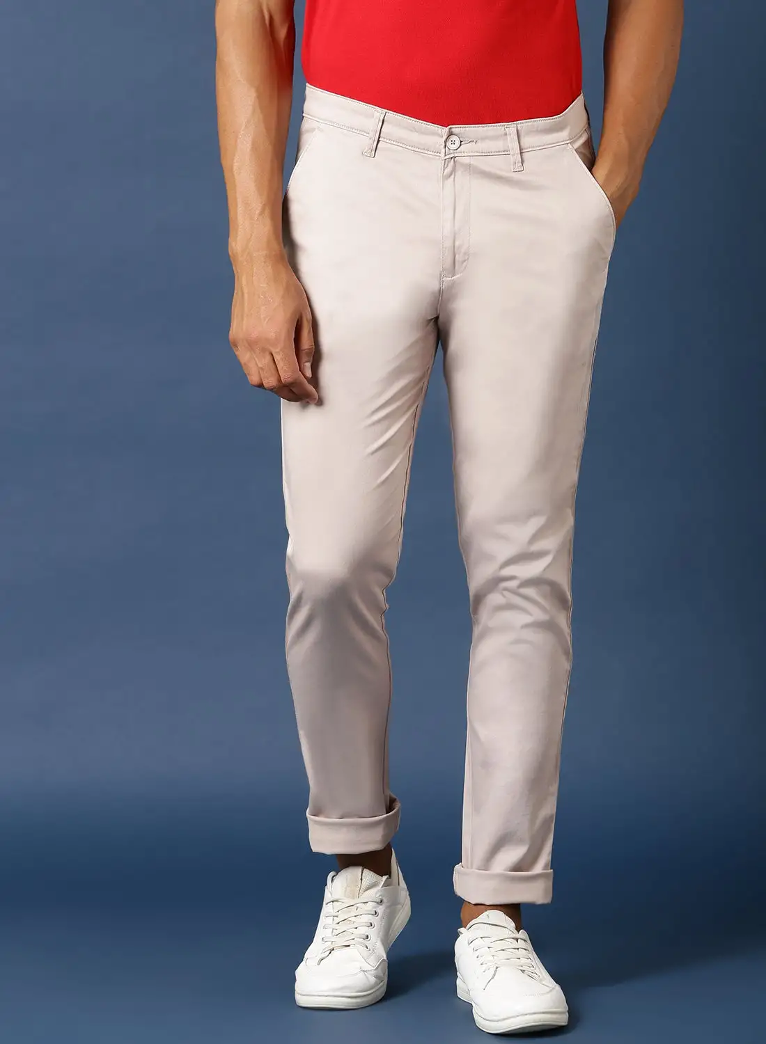 QUWA Slim Fit Pants White