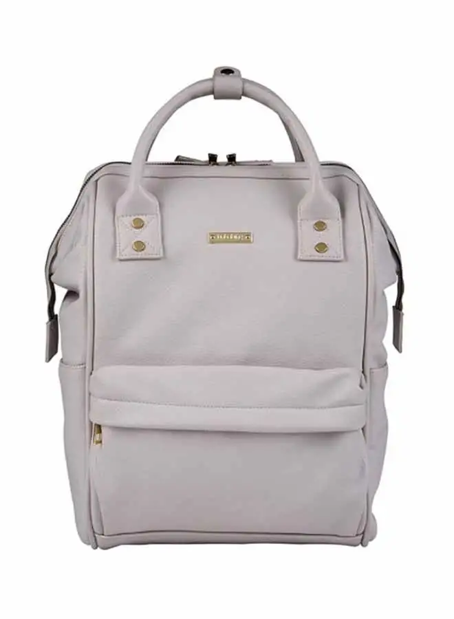 bababing Mani Vegan Leather Backpack Changing Bag - Blush Grey